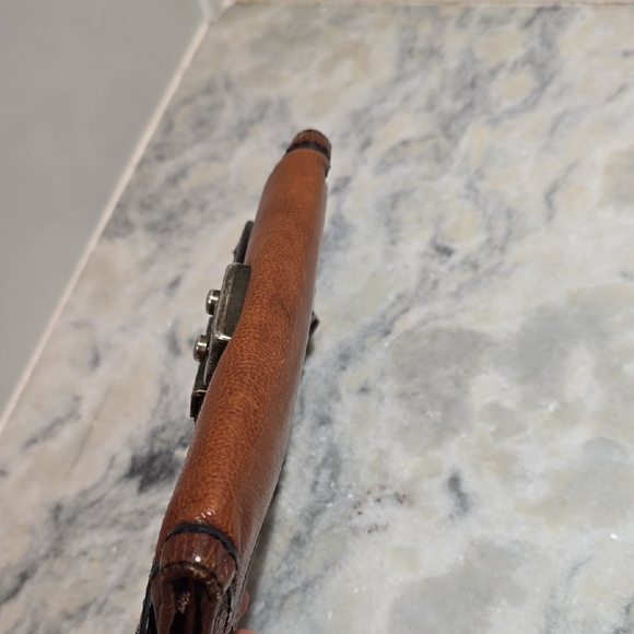 Fossil Brown Leather Long Wallet with Metal Clasp - Picture 8 of 15